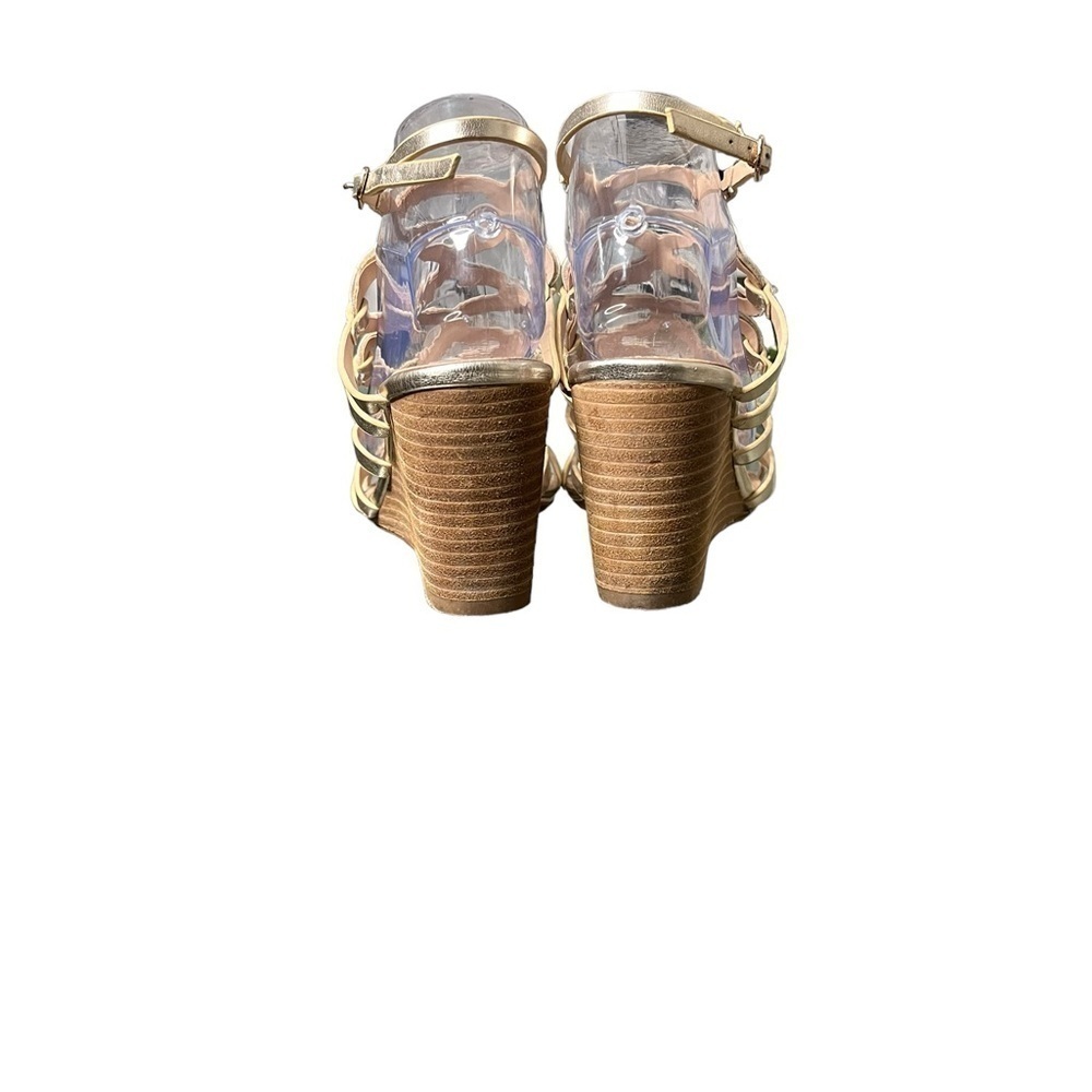 Steve Madden Christina Wedge sandals, gladiator, heel, Gold strap size 9 - Picture 12 of 16
